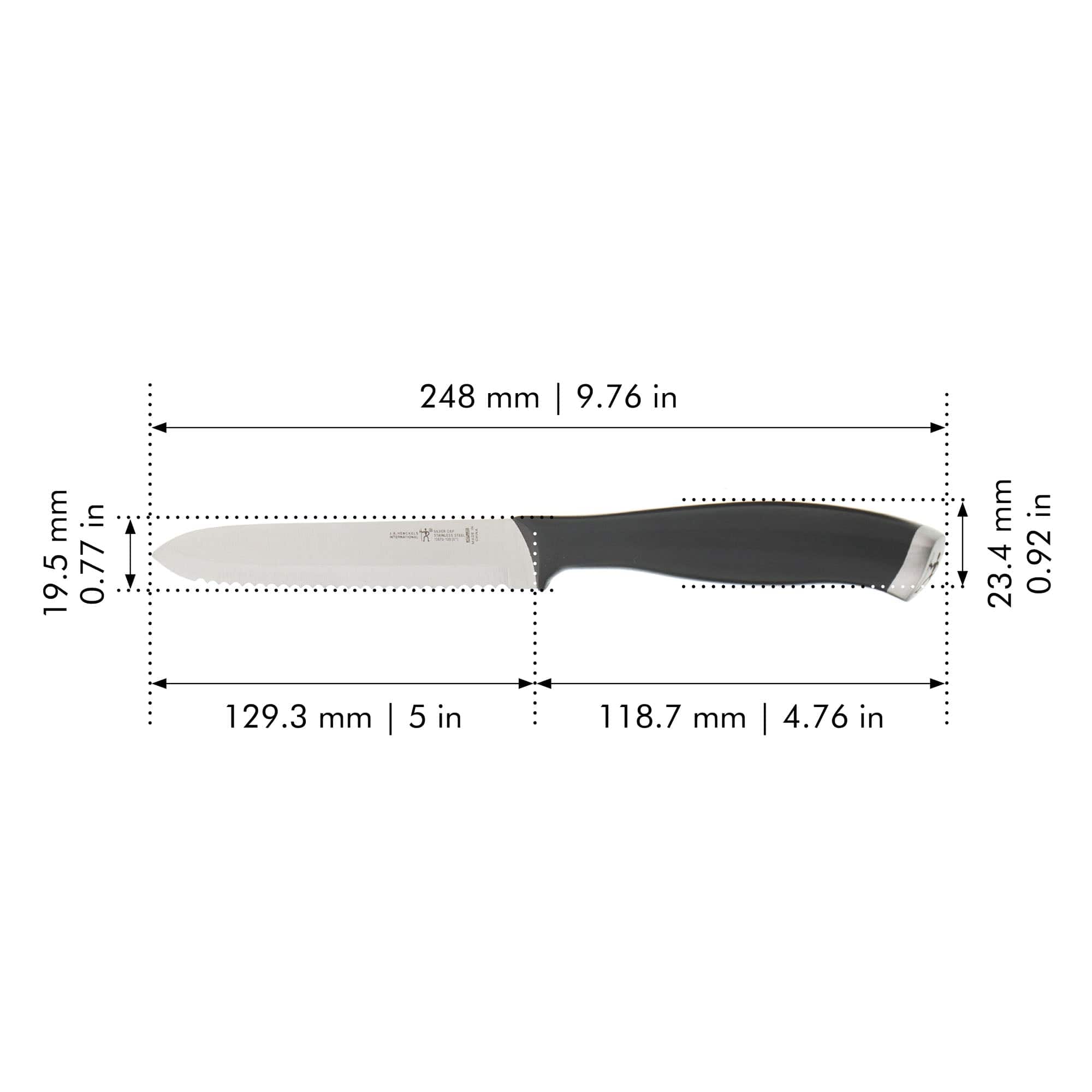 Henckels Silvercap 5-inch Serrated Utility Knife