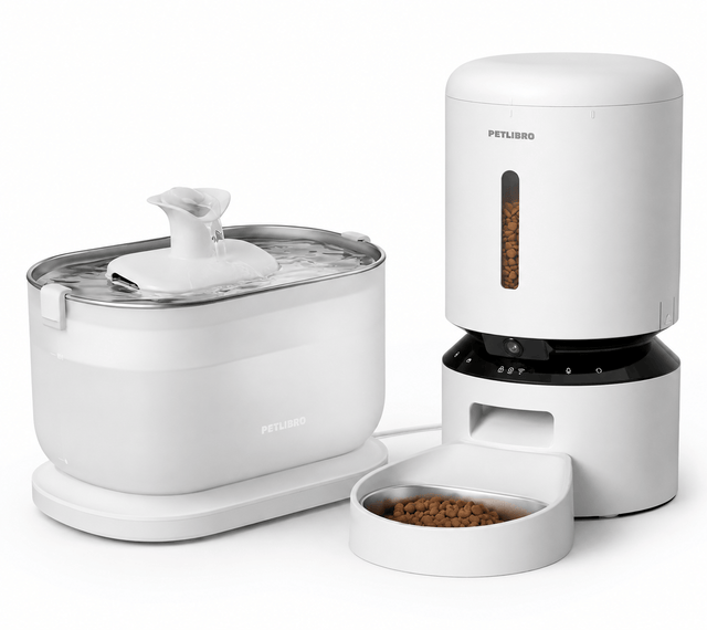 [BUNDLE] Petlibro Granary 1080P HD Camera Feeder + 2.5L Water Fountain for Cats – Certified Refurbished