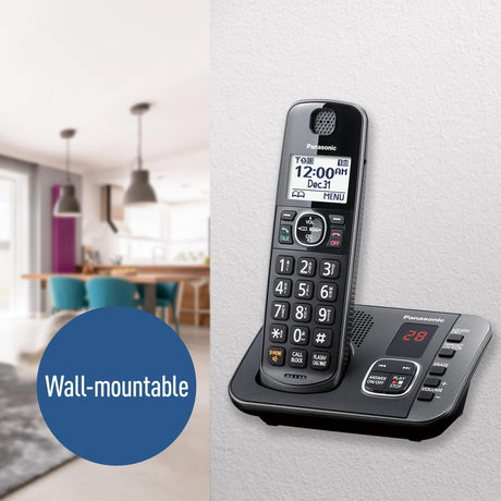 Panasonic 3-Handset Expandable Cordless Phone System with Answering System - Certified Refurbished