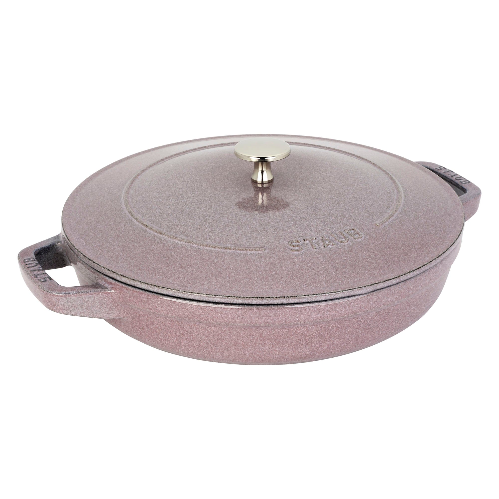 Staub Cast Iron Set 4-pc, Stackable Space-Saving Cookware Set, Dutch Oven with Lid, Lilac