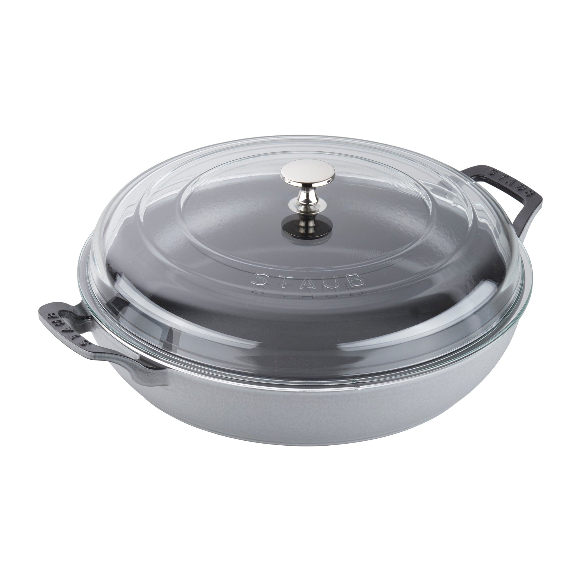 Staub Cast Iron 3.5-qt Braiser with Glass Lid - Graphite Grey