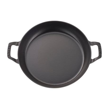 Staub Cast Iron 3.5-qt Braiser with Glass Lid - Matte Black