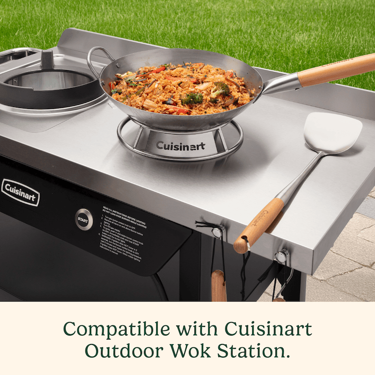 Cuisinart 12" Carbon Steel Hammered Wok, Round