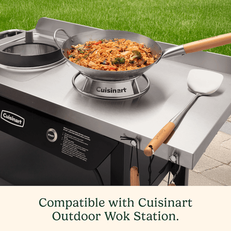 Cuisinart 12" Carbon Steel Hammered Wok, Round