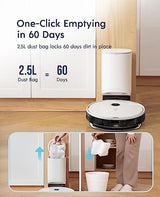 Ecovacs Yeedi Vac Station K781+ Robot Vacuum & Mop, Self-Empty, 3000Pa Suction, 200-Min Runtime, Smart Visual Mapping, White - Certified Refurbished