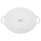 Staub Cast Iron 6.25-qt Shallow Oval Dutch Oven - White