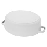 Staub Cast Iron 6.25-qt Shallow Oval Dutch Oven - White