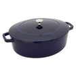 Staub Cast Iron 6.25-qt Shallow Oval Dutch Oven - Dark Blue