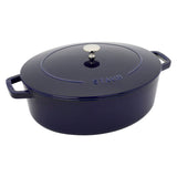 Staub Cast Iron 6.25-qt Shallow Oval Dutch Oven - Dark Blue