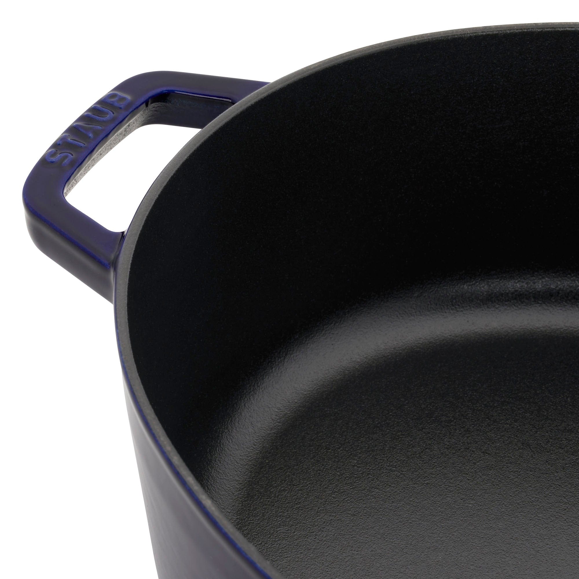 Staub Cast Iron 6.25-qt Shallow Oval Dutch Oven - Dark Blue