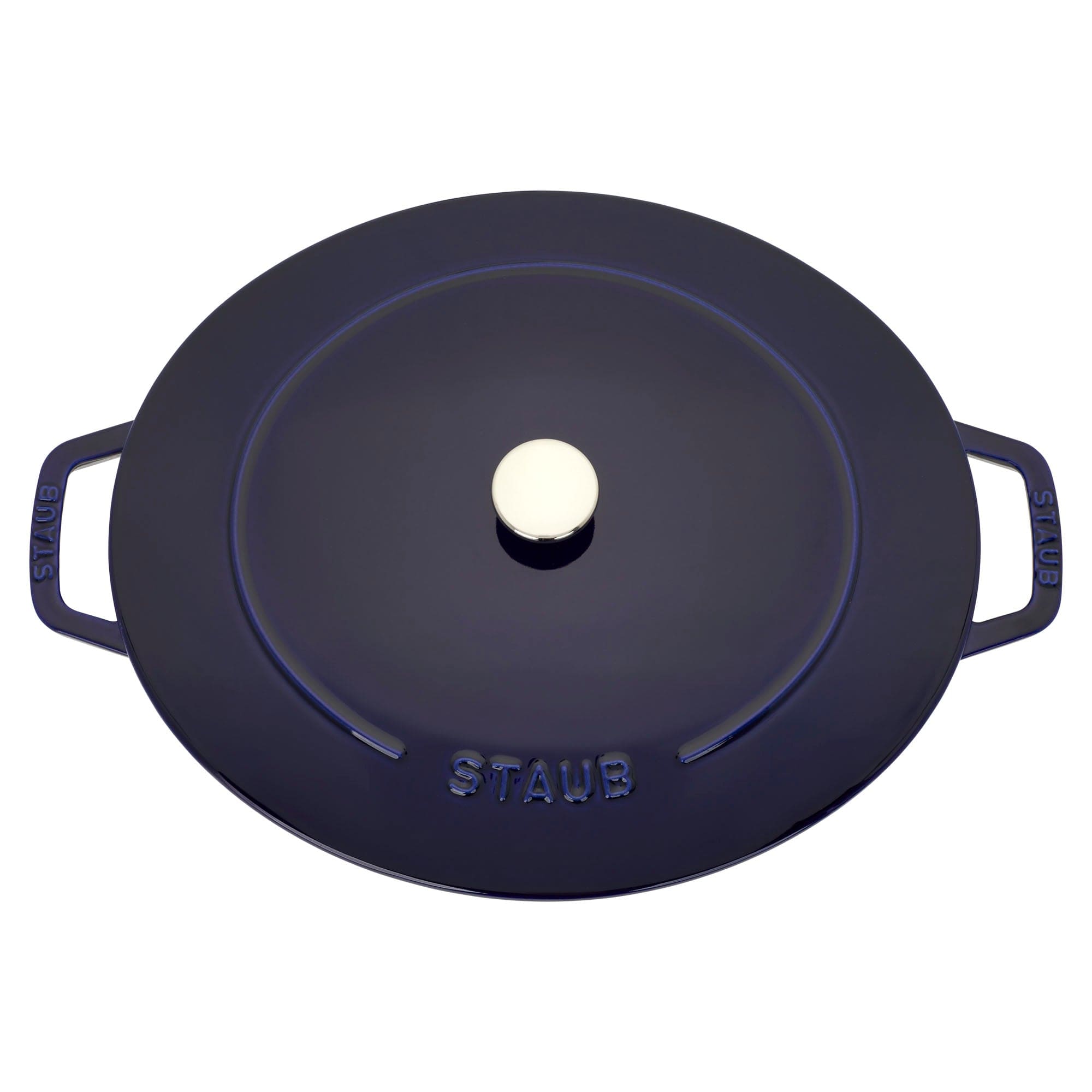 Staub Cast Iron 6.25-qt Shallow Oval Dutch Oven - Dark Blue