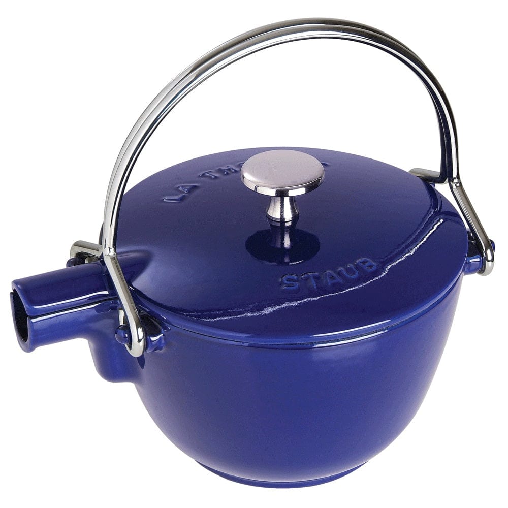 Staub Cast Iron 1-qt Round Tea Kettle - Dark Blue