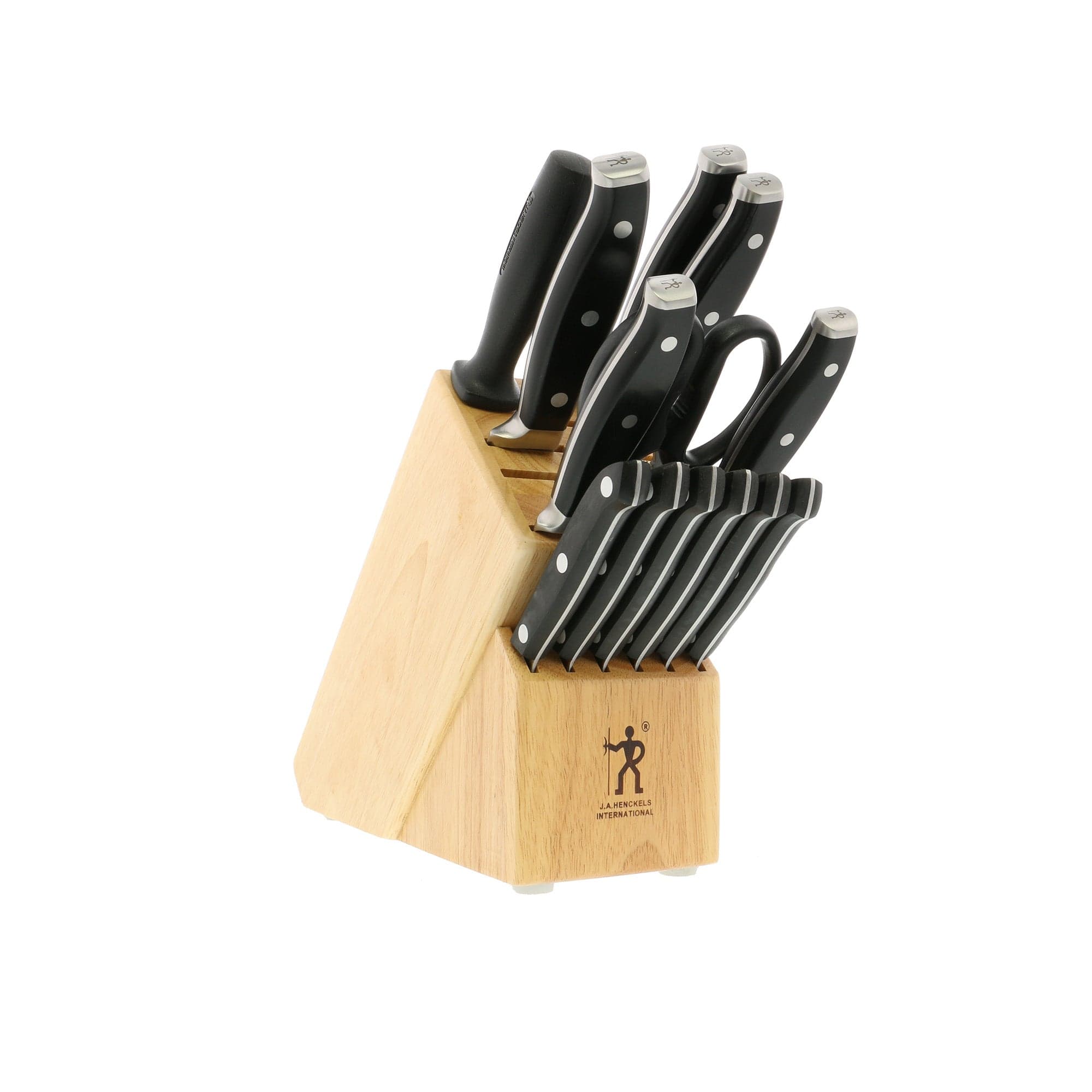 Henckels Forged Premio 14 Piece Knife Set with Block, Chef, Paring, Utility, Steak, Stainless Steel