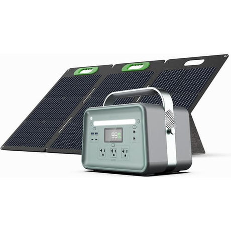 Yoshino Technology B660 Solid-State Portable Solar Generator with 100W Solar Panel