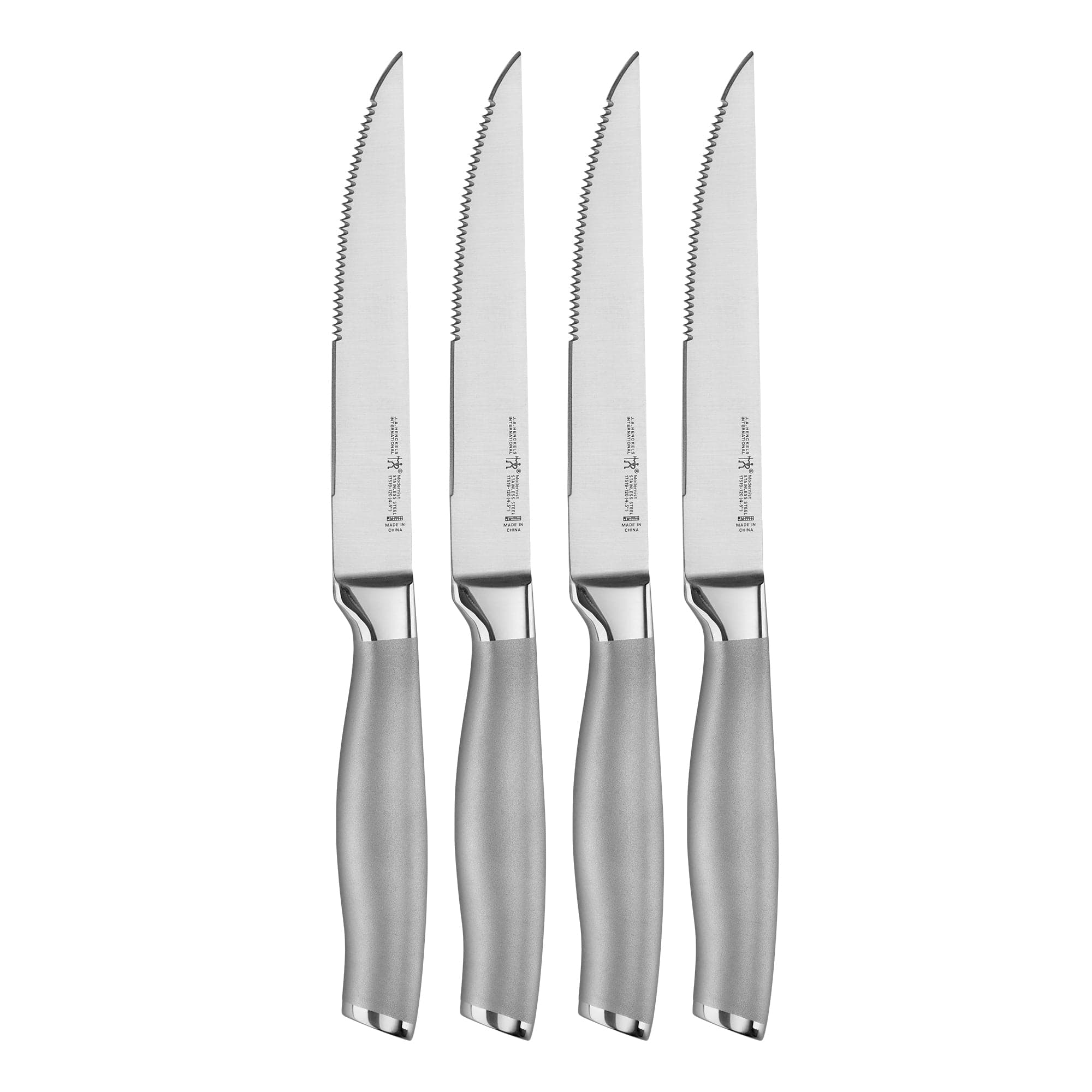 Henckels Modernist Steak Knife Set of 4, Silver, Stainless Steel