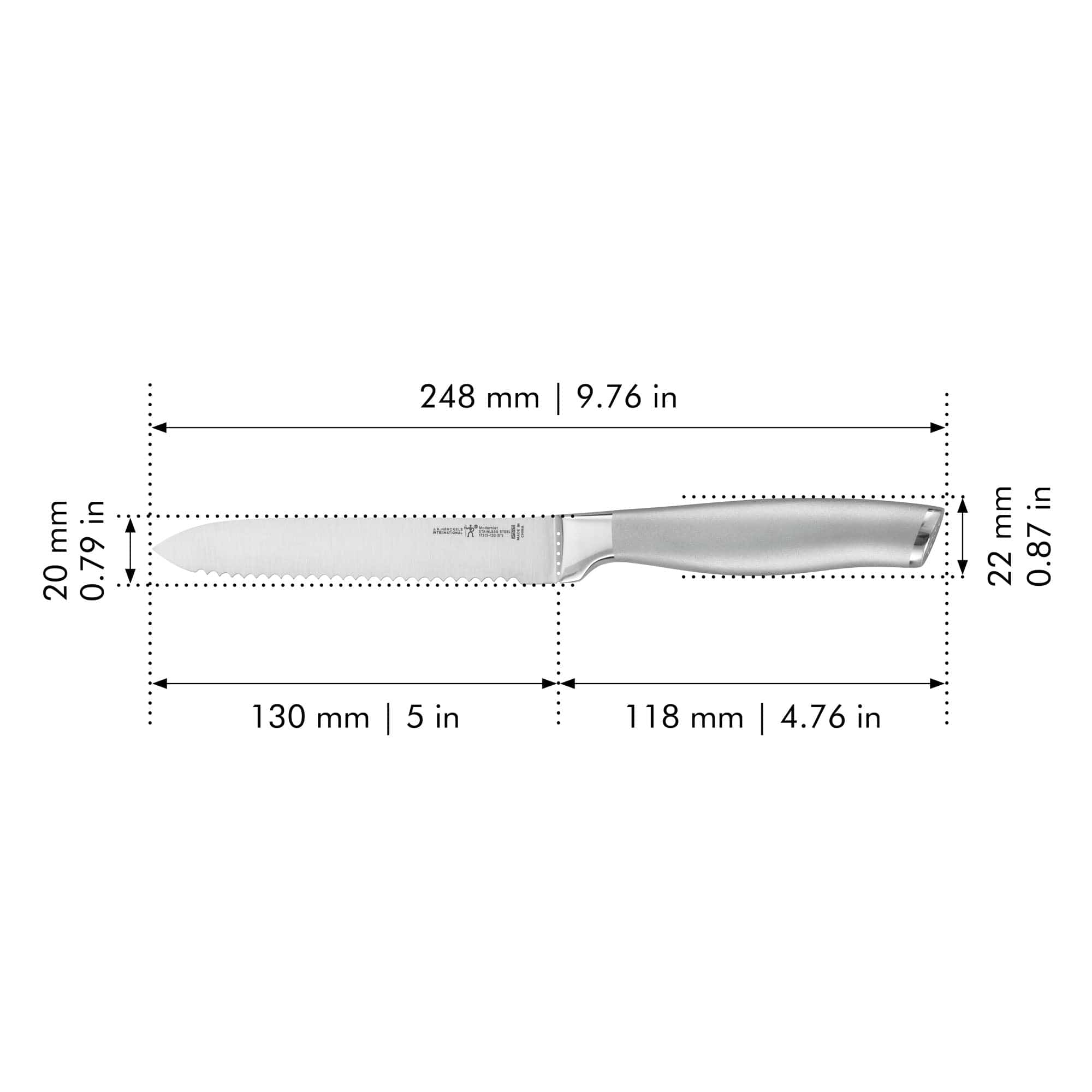 Henckels Modernist 5-inch Serrated Utility Knife