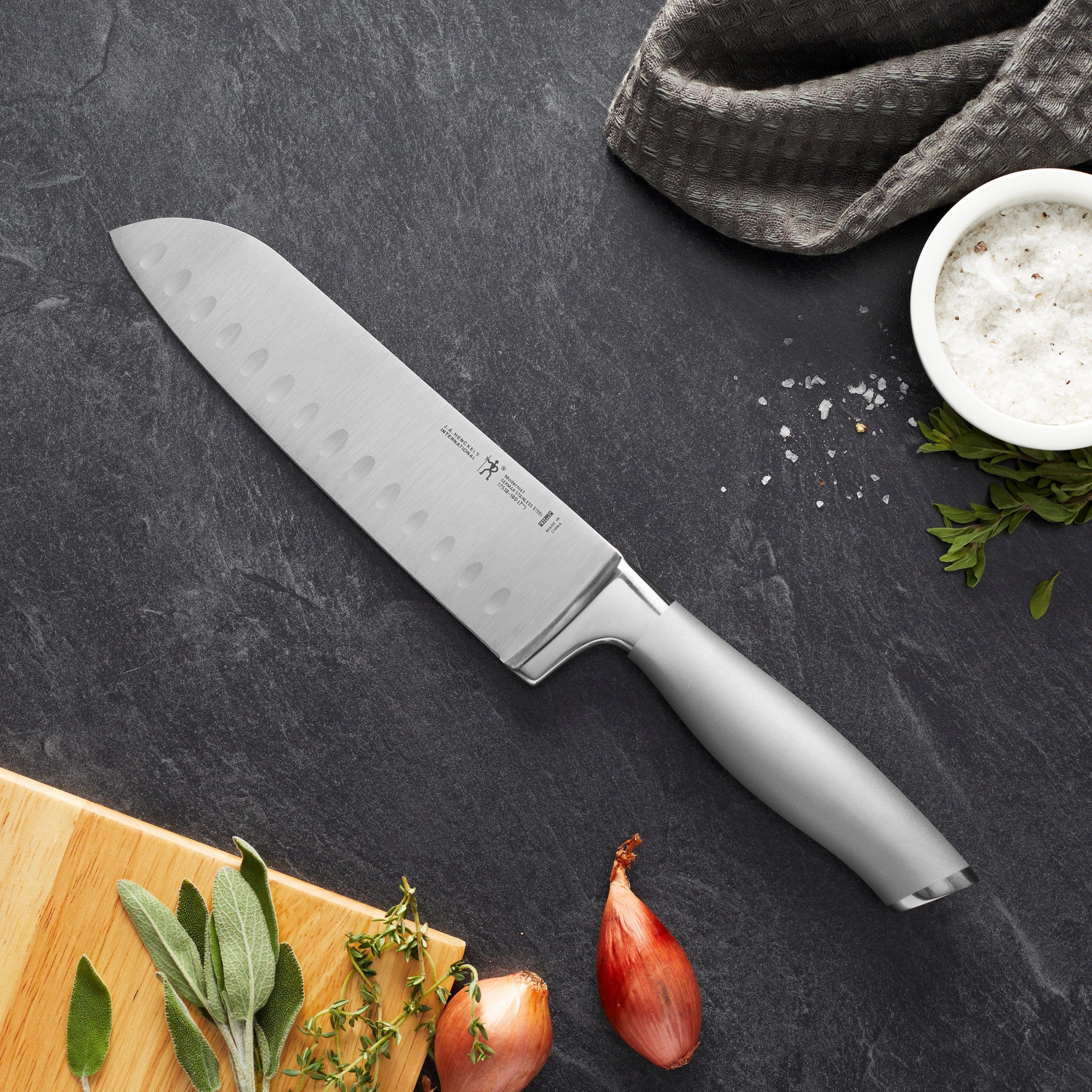 Henckels Modernist 7-inch Hollow Edge Santoku Knife