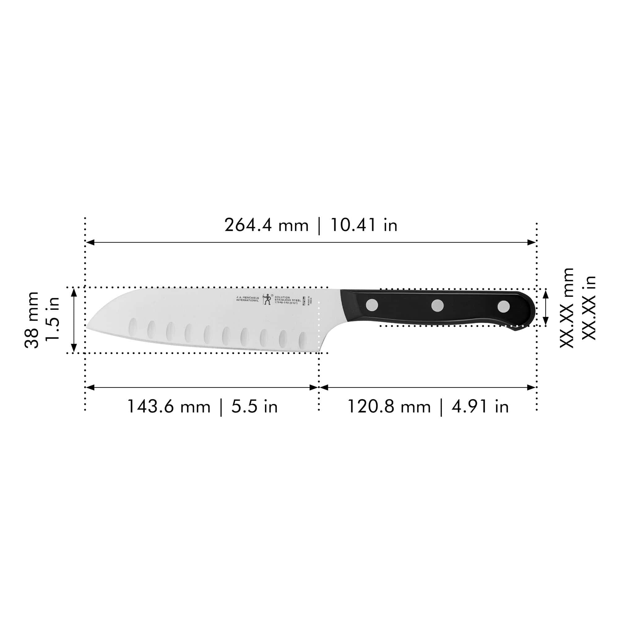 Henckels Solution 5-inch Hollow Edge Santoku Knife