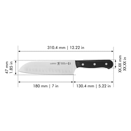 Henckels Solution 7-inch Hollow Edge Santoku Knife