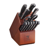Henckels Solution 12-pc Knife Set with Block, Chef Knife, Paring Knife, Steak Knife, Grey, Stainless Steel