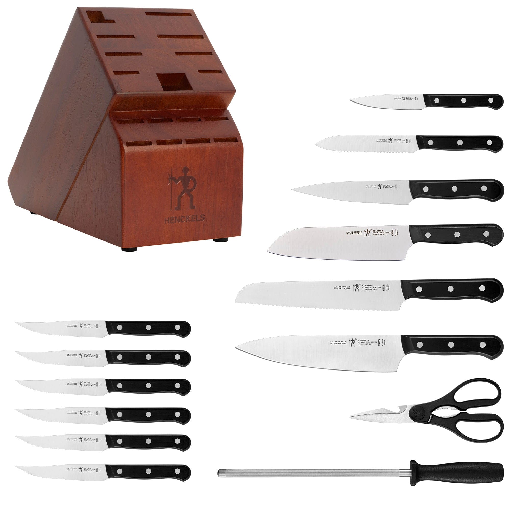 Henckels Solution Razor-Sharp 15-pc Knife Set, German Engineered