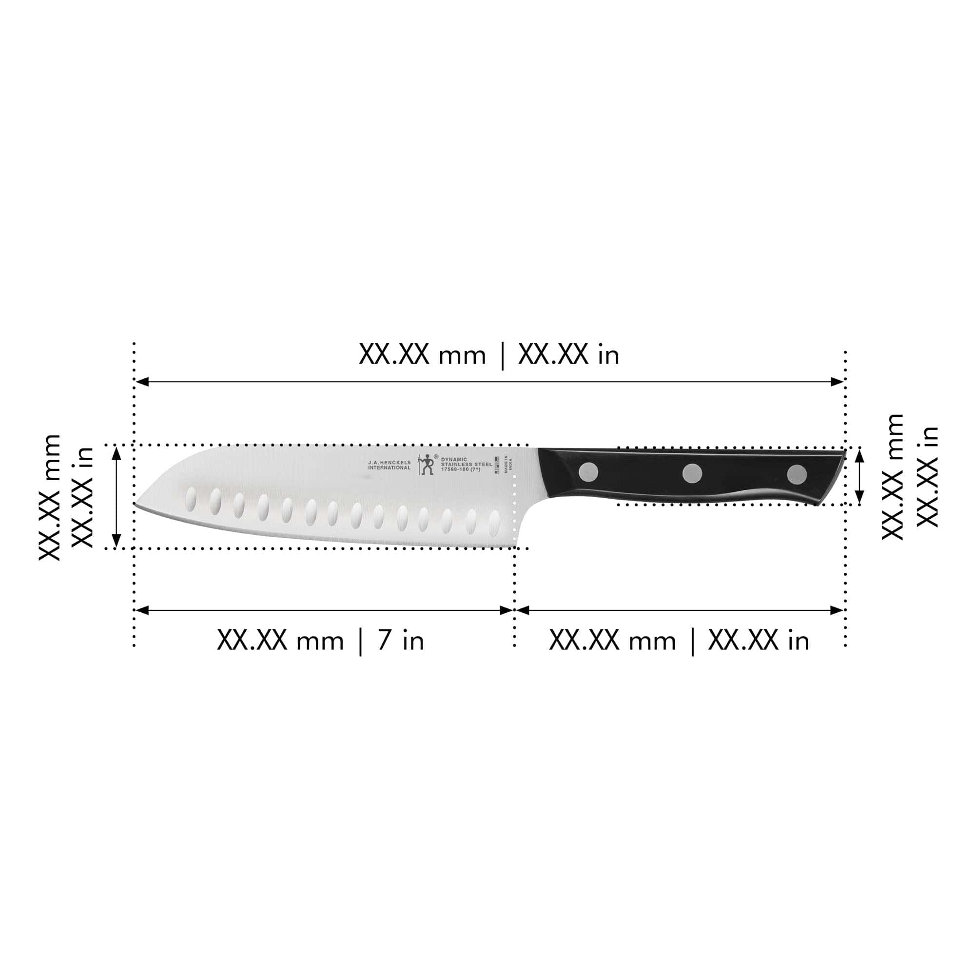 Henckels Dynamic 7-inch Hollow Edge Santoku Knife