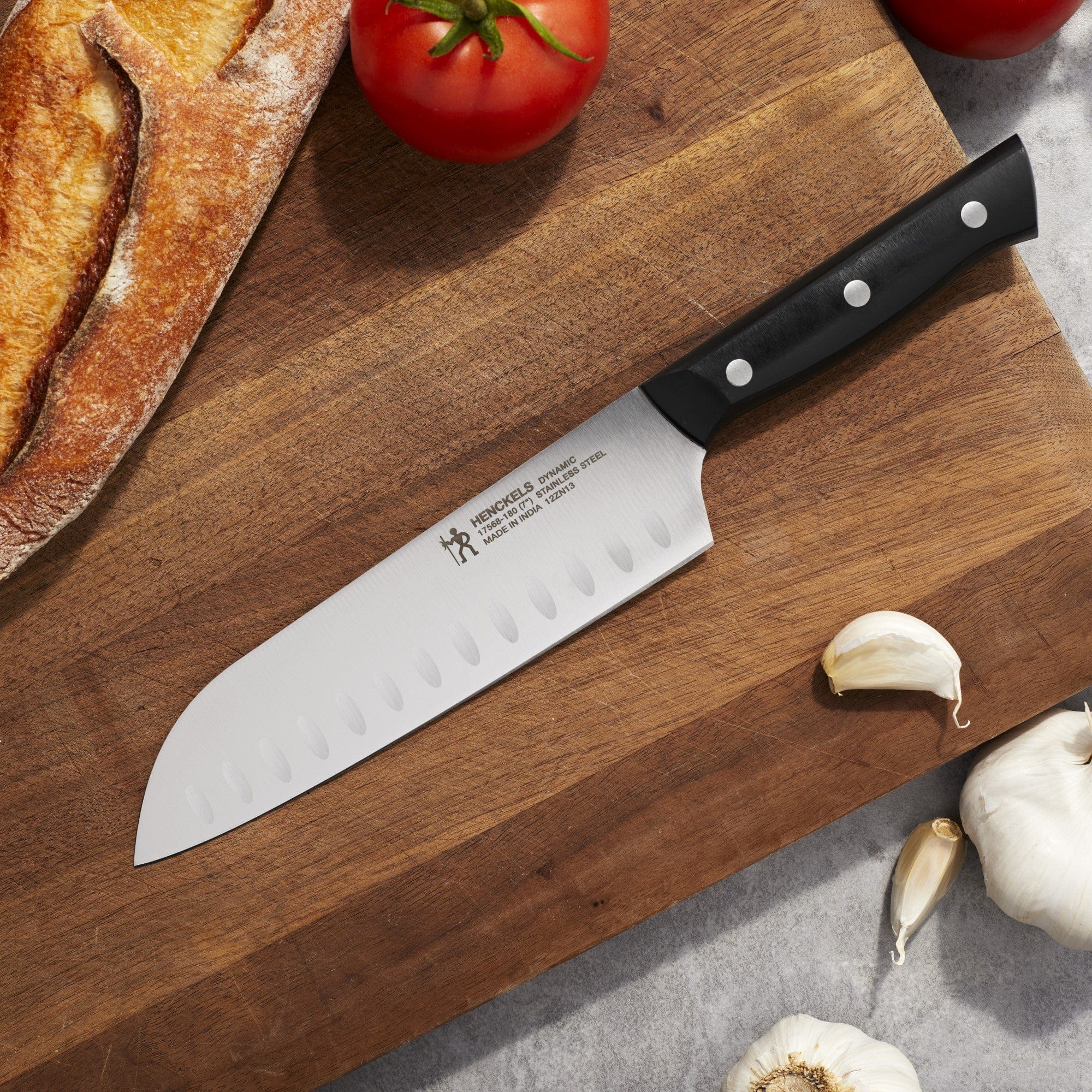 Henckels Dynamic 7-inch Hollow Edge Santoku Knife