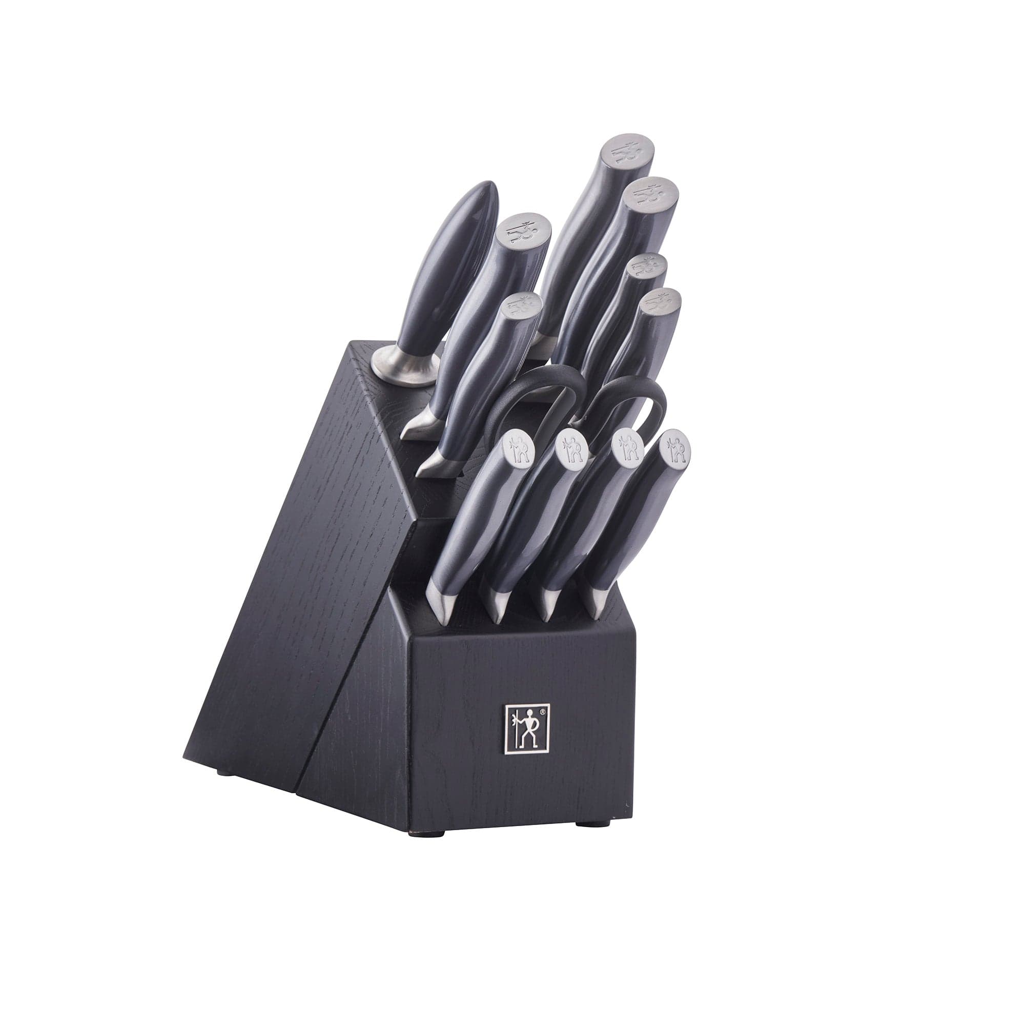 Henckels Graphite 13-pc Knife Set with Block, Knife Sharpener, Chef, Steak, Black, Stainless Steel