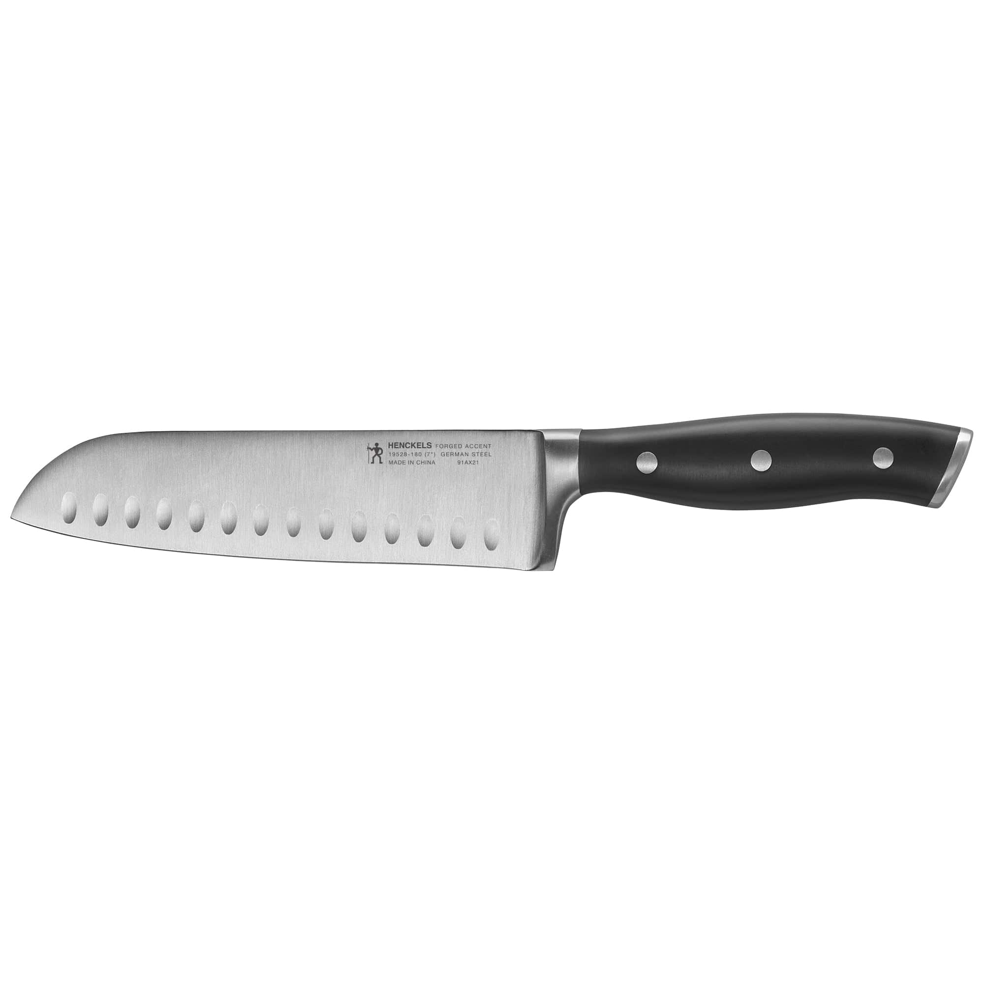 Henckels Forged Accent 7-inch Hollow Edge Santoku Knife