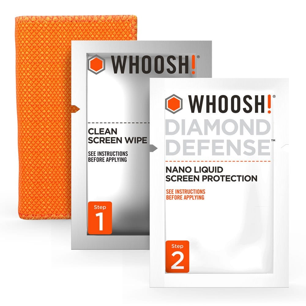 WHOOSH Diamond Defense - Superior Nano Liquid Screen Protector Wipe - Fits All Screens Phones or Tablets