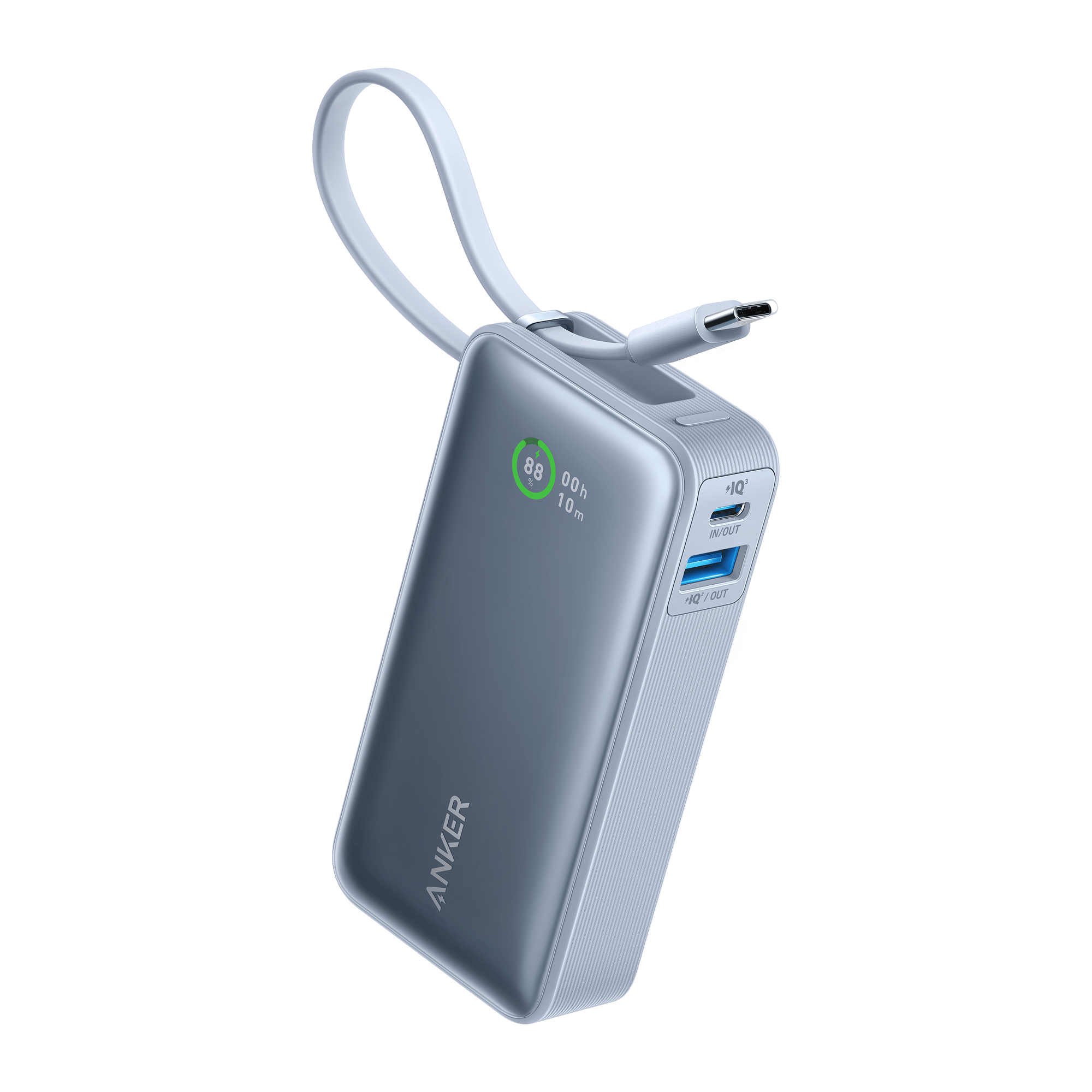 Anker Nano Power Bank (30W, Built-In USB-C Cable)