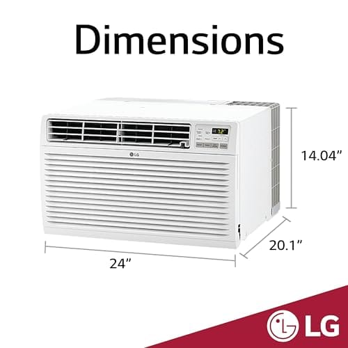 LG 11800 BTU 230V Through-the-Wall Air Conditioner with Remote, White