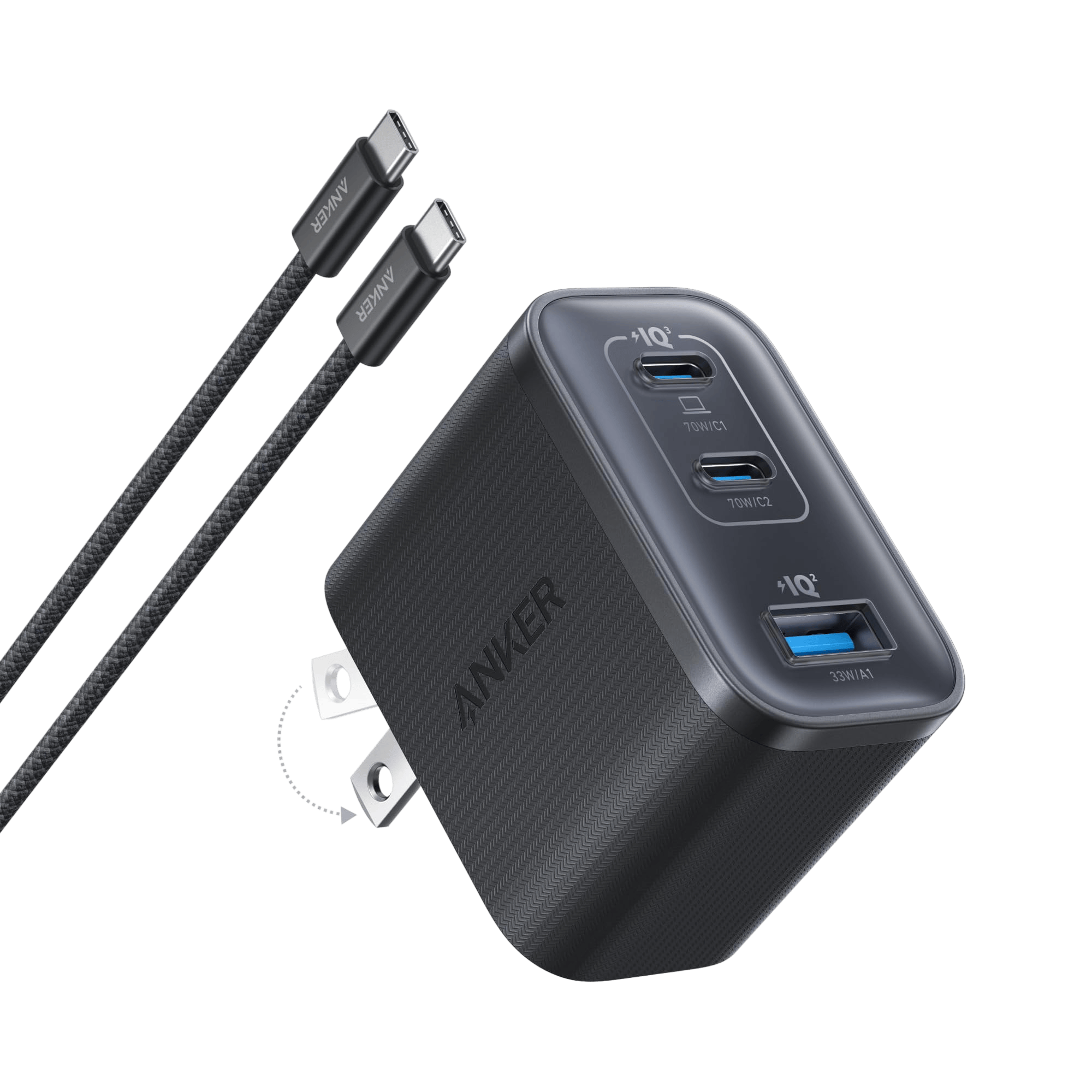 Anker Nano Charger (70W, 3 Ports)