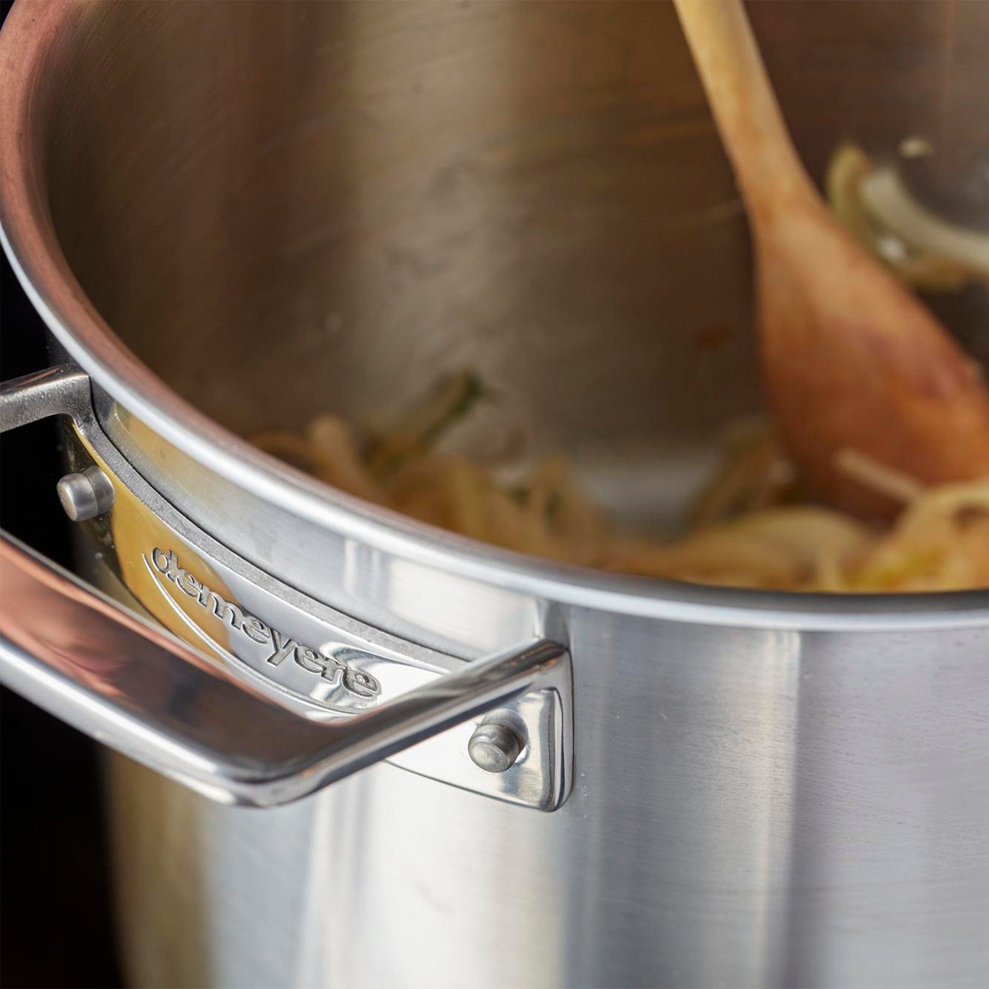 Demeyere Essential 5-ply 8-qt Stainless Steel Stock Pot with Lid