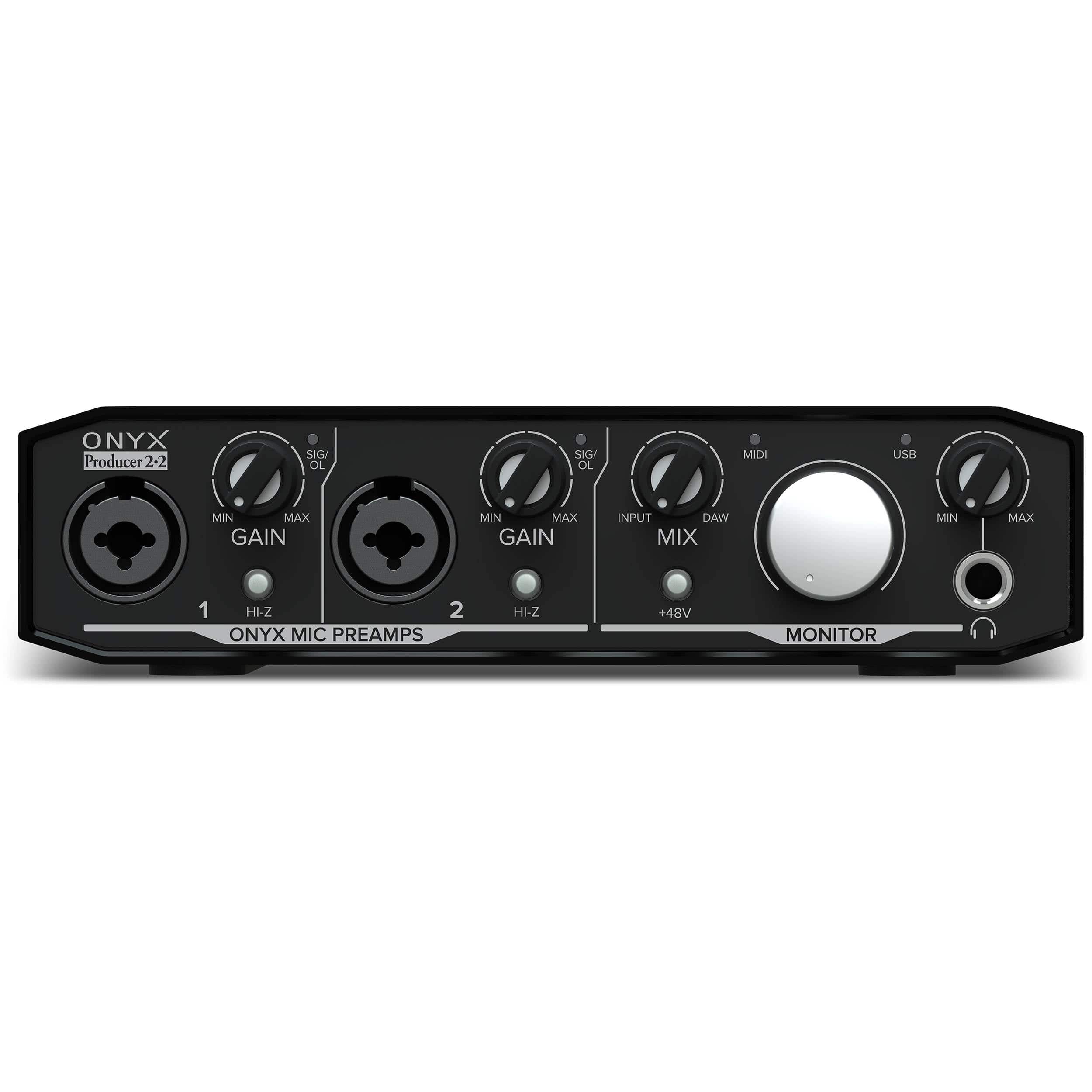 Mackie Onyx Producer 2.2 2x2 USB MIDI Audio Interface - Certified Refurbished