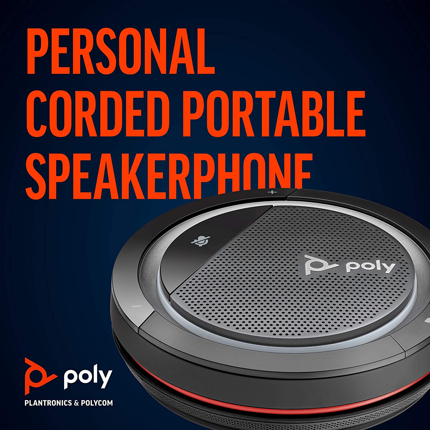 Poly 214181-01 Calisto 3200 CL3200-M USB-A Personal Corded UC 360 Degree Audio Speakerphone