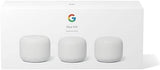 Google Nest Wi-Fi AC2200 Mesh Router with Google Assistant, Smart Tech, 5400 Sq. Ft. Coverage Area, 3-Pack, Snow - Refurbished
