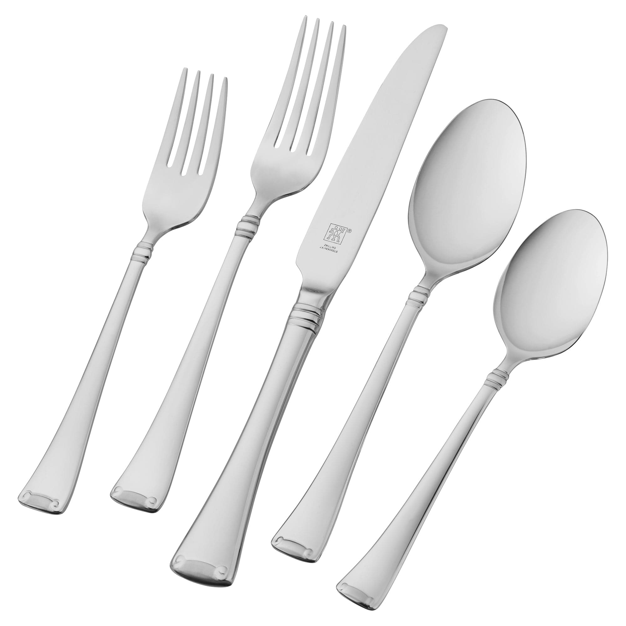 Zwilling Angelico Flatware Set, 45-Piece, Silver