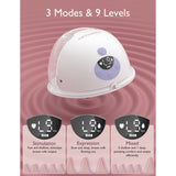 Momcozy M5 Wearable Hands-Free Breast Pump, Soft Double-Sealed Flange 24mm, 3 Modes & 9 Levels Electric Pump, 2 Pack, Purple