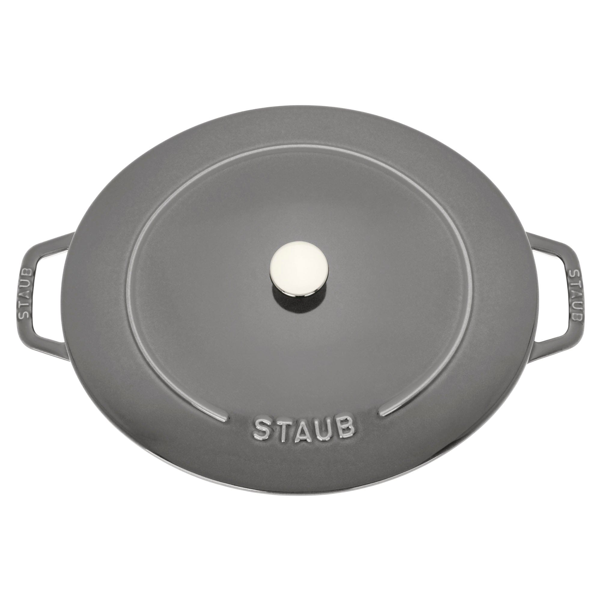 Staub Cast Iron 6.25-qt Shallow Oval Dutch Oven - Graphite