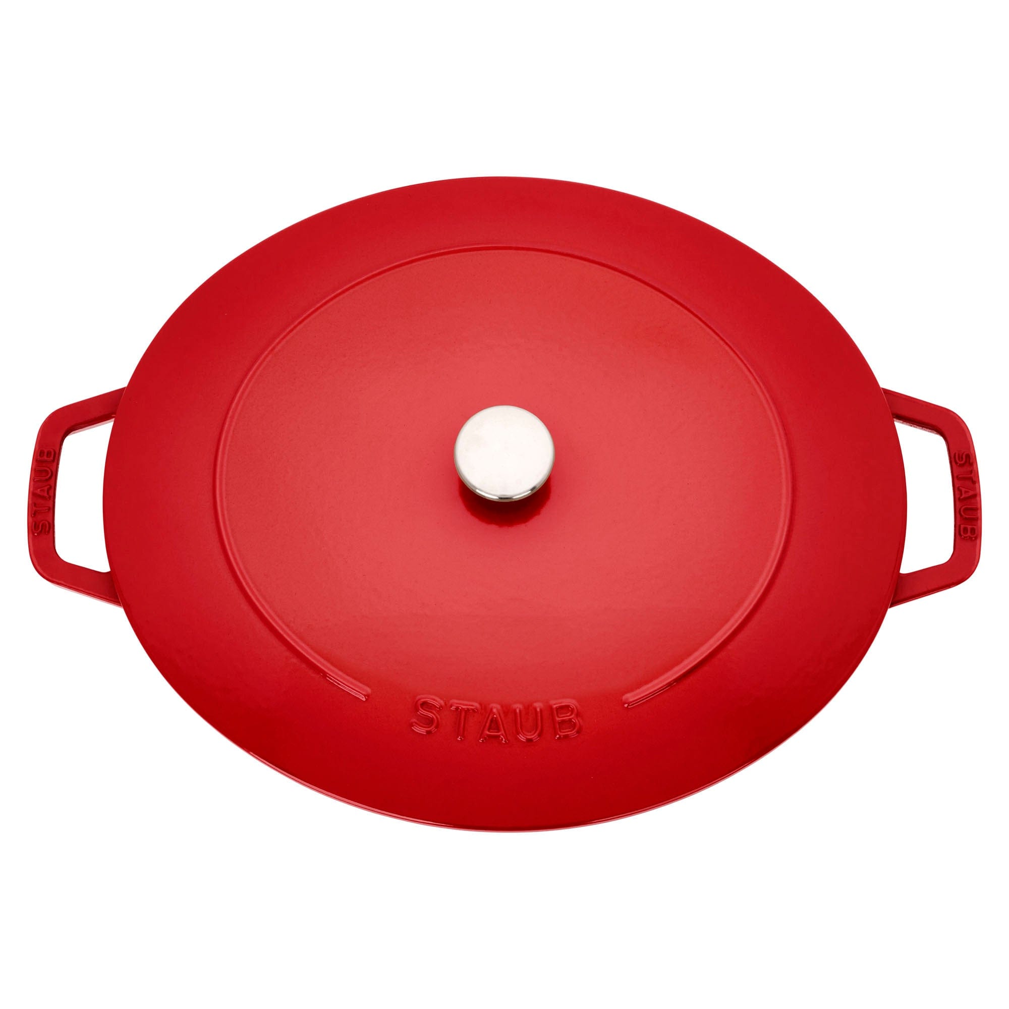 Staub Cast Iron 6.25-qt Shallow Oval Dutch Oven - Cherry