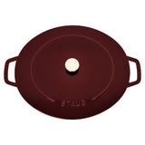Staub Cast Iron 6.25-qt Shallow Oval Dutch Oven - Grenadine
