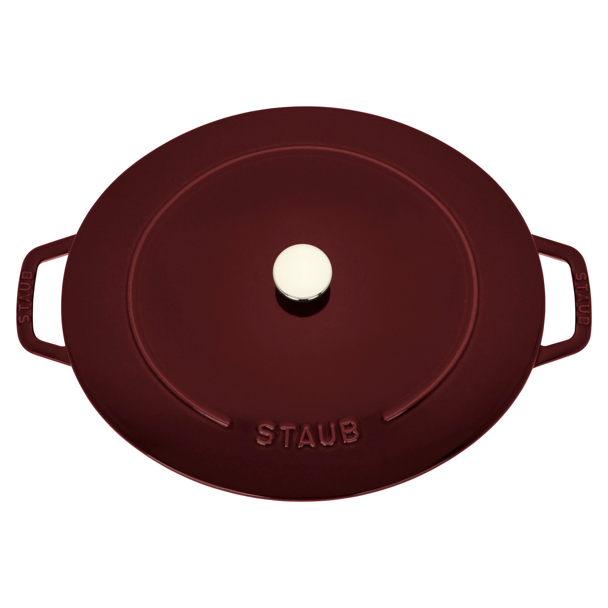 Staub Cast Iron 6.25-qt Shallow Oval Dutch Oven - Grenadine