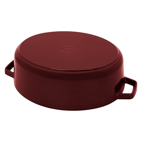 Staub Cast Iron 6.25-qt Shallow Oval Dutch Oven - Grenadine