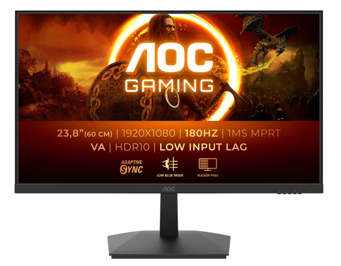 AOC 24" 1920x1080 180Hz FHD Monitor - Certified Refurbished