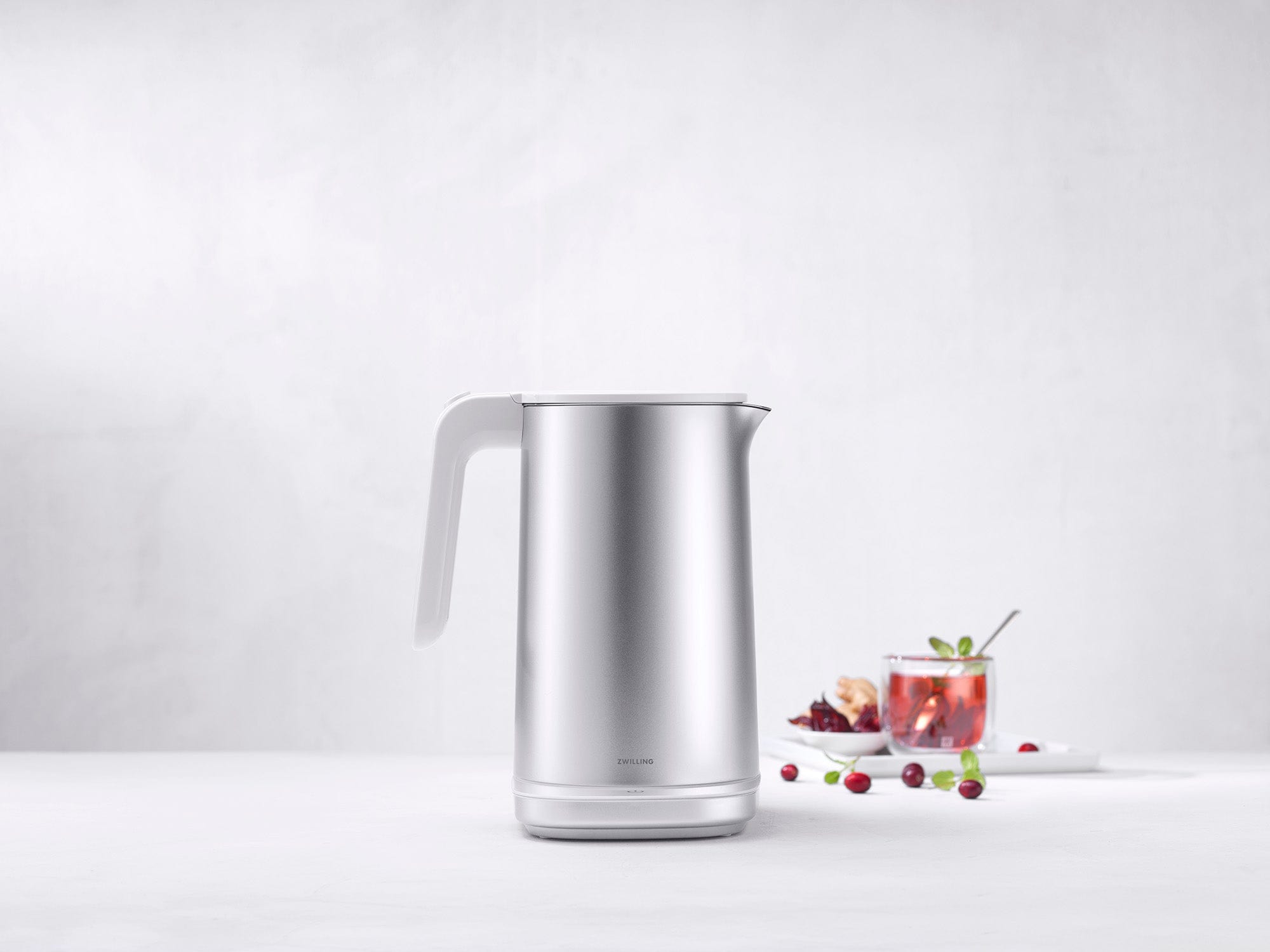 Zwilling Enfinigy 1.5-Liter Cool Touch Stainless Steel Electric Kettle Pro, Tea Kettle, Silver