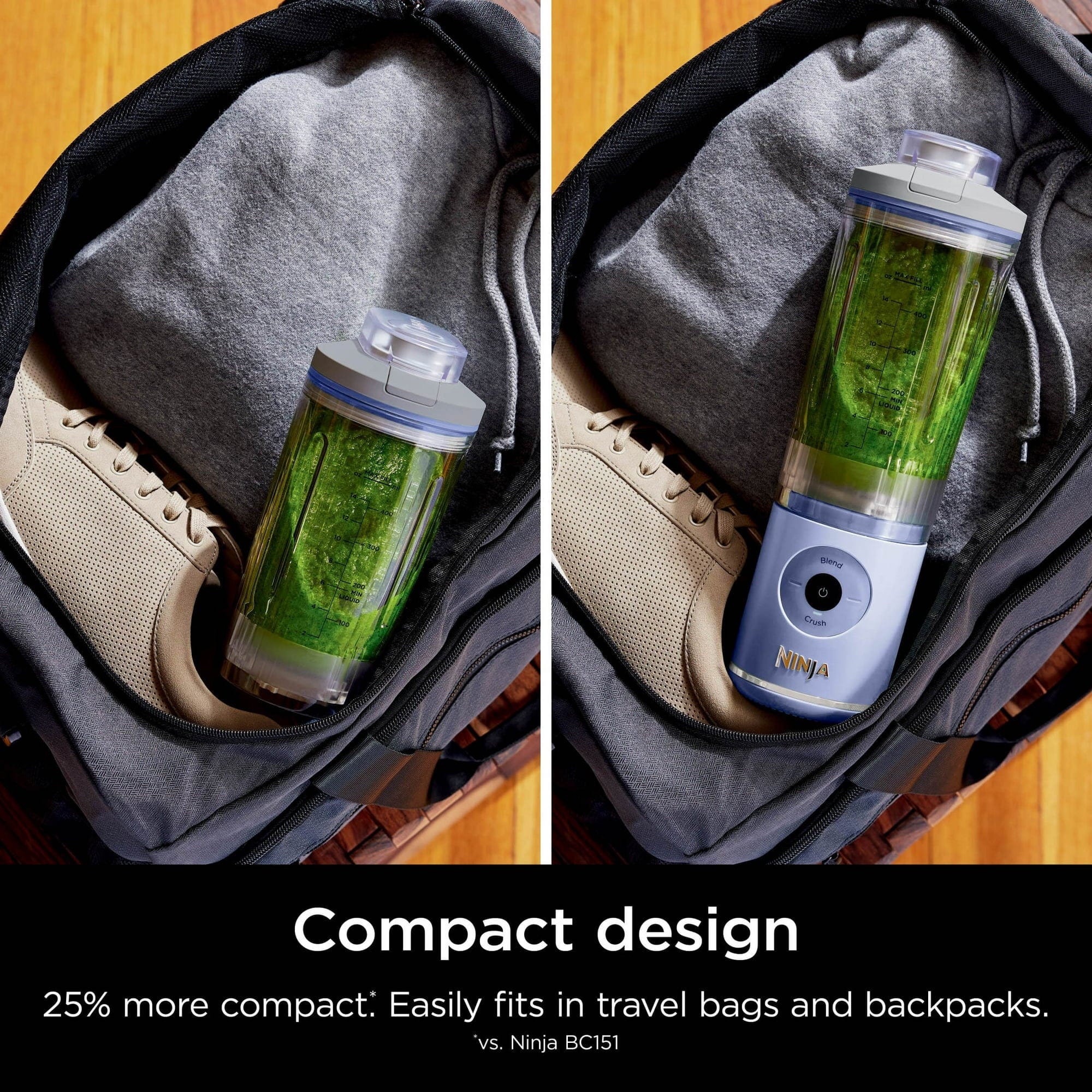 Ninja Blast Max Personal Cordless Blender for Smoothies, Frozen Drinks, Ice Crush, 20 oz. Twist & Go Vessel, Lavender - Certified Refurbished