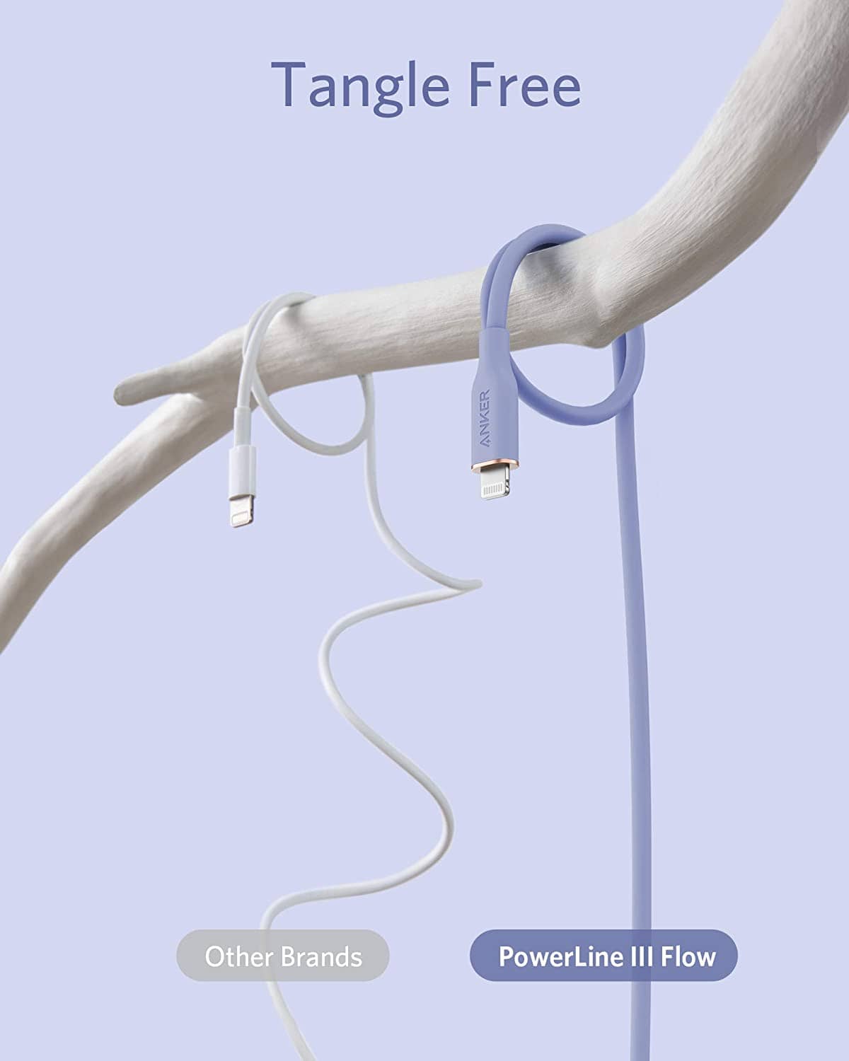 Anker <b>641</b> USB-C to Lightning Cable (Flow, 3 ft Silicone)