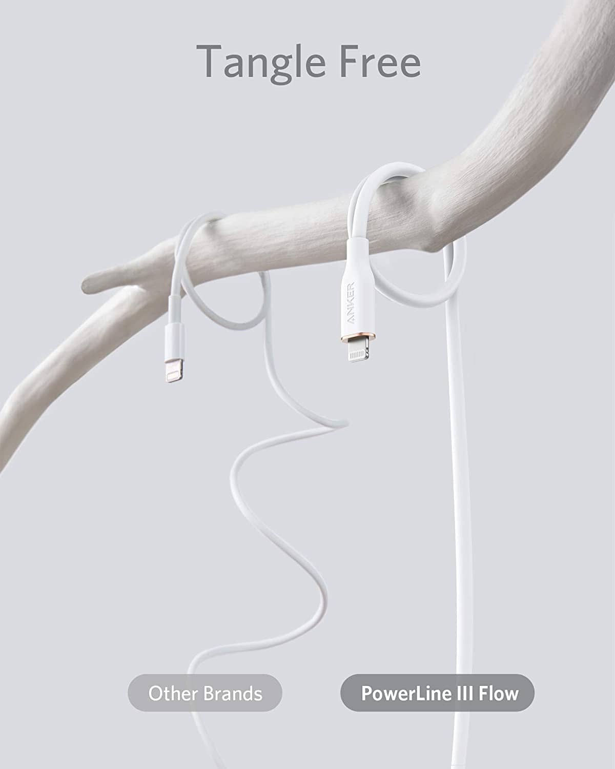 Anker <b>641</b> USB-C to Lightning Cable (Flow, 3 ft Silicone)