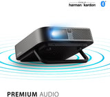 ViewSonic 1080 Portable Projector with 1000 LED Lumens, Auto Focus, Harman Kardon Bluetooth Speakers, HDMI, 16GB Storage, Stream Netflix with Dongle - Certified Refurbished